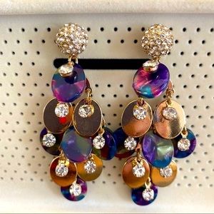 Multi-colored Teardrop Earrings